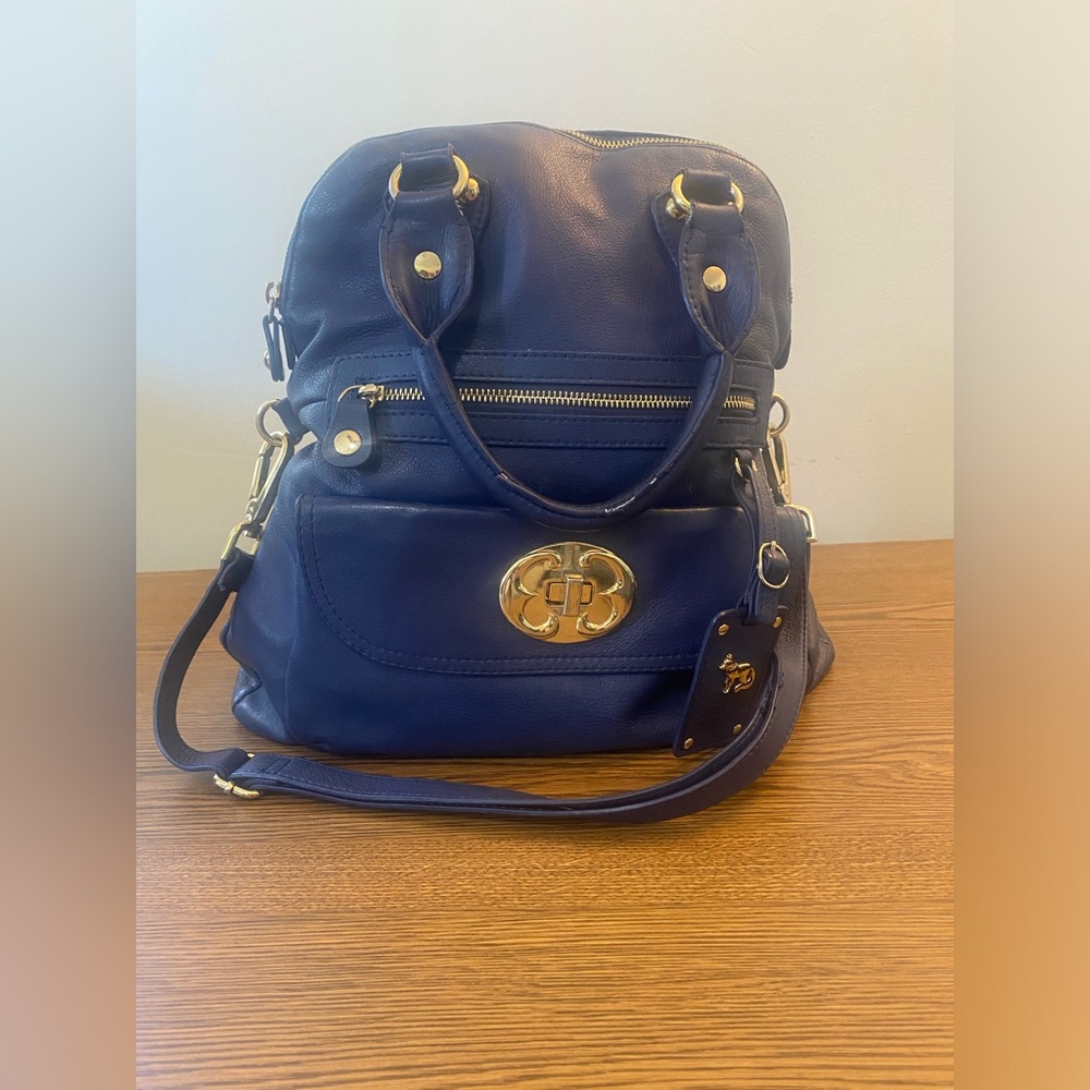 Navy Blue Emma Fox Convertible Hobo Bag